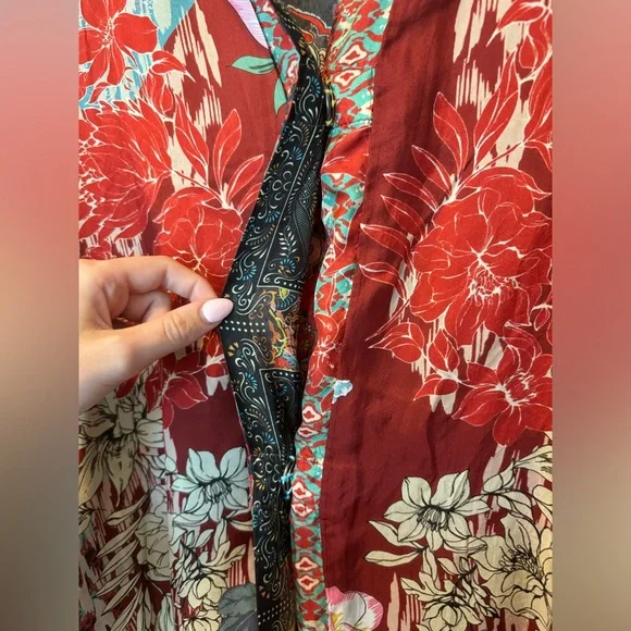 🆕 Johnny Was Davina Clementine Reversible Silk Kimono - Picture 4 of 9